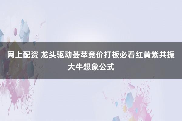 网上配资 龙头驱动荟萃竞价打板必看红黄紫共振大牛想象公式