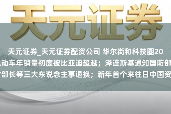 天元证券_天元证券配资公司 华尔街和科技圈2026年十大预测；特斯拉电动车年销量初度被比亚迪超越；泽连斯基通知国防部长等三大东说念主事退换；新年首个来往日中国资产大爆发 | 一周外洋财经