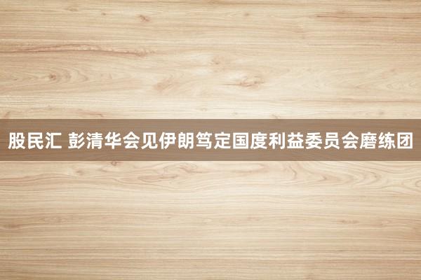股民汇 彭清华会见伊朗笃定国度利益委员会磨练团