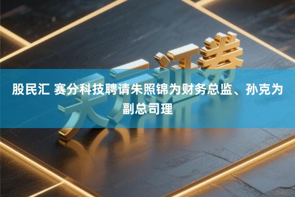 股民汇 赛分科技聘请朱照锦为财务总监、孙克为副总司理